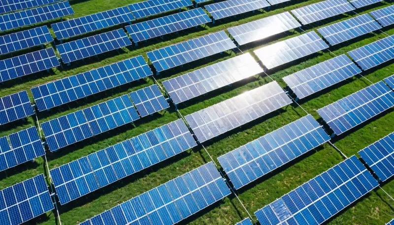 太陽光発電所の俯瞰図